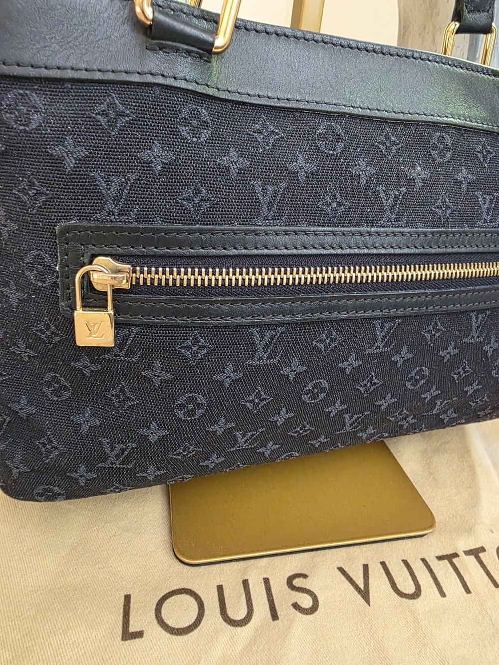 Louis Vuitton Mini Lucille PM Monogram Navy Shoulder Bag Vintage - Picture 3 of 13